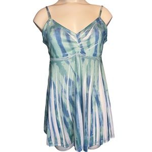 Y2k Mudd Tie-dye swing spaghetti strap tank top Sz Large
